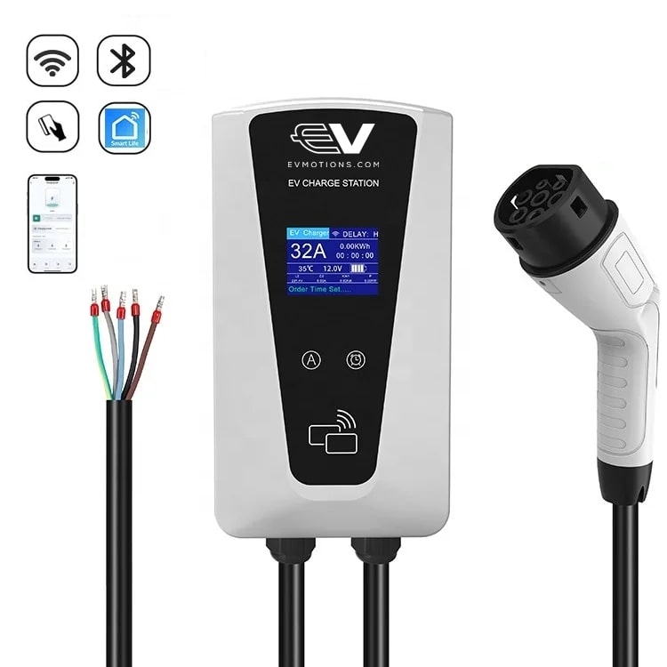 4-EVMOTIONS Delta Smart Wallbox Type2 11kw Wi-Fi Cabo EV