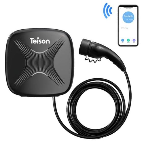 1-TEISON Smart Wallbox Type2 7.4kw Wi-Fi Cabo EV